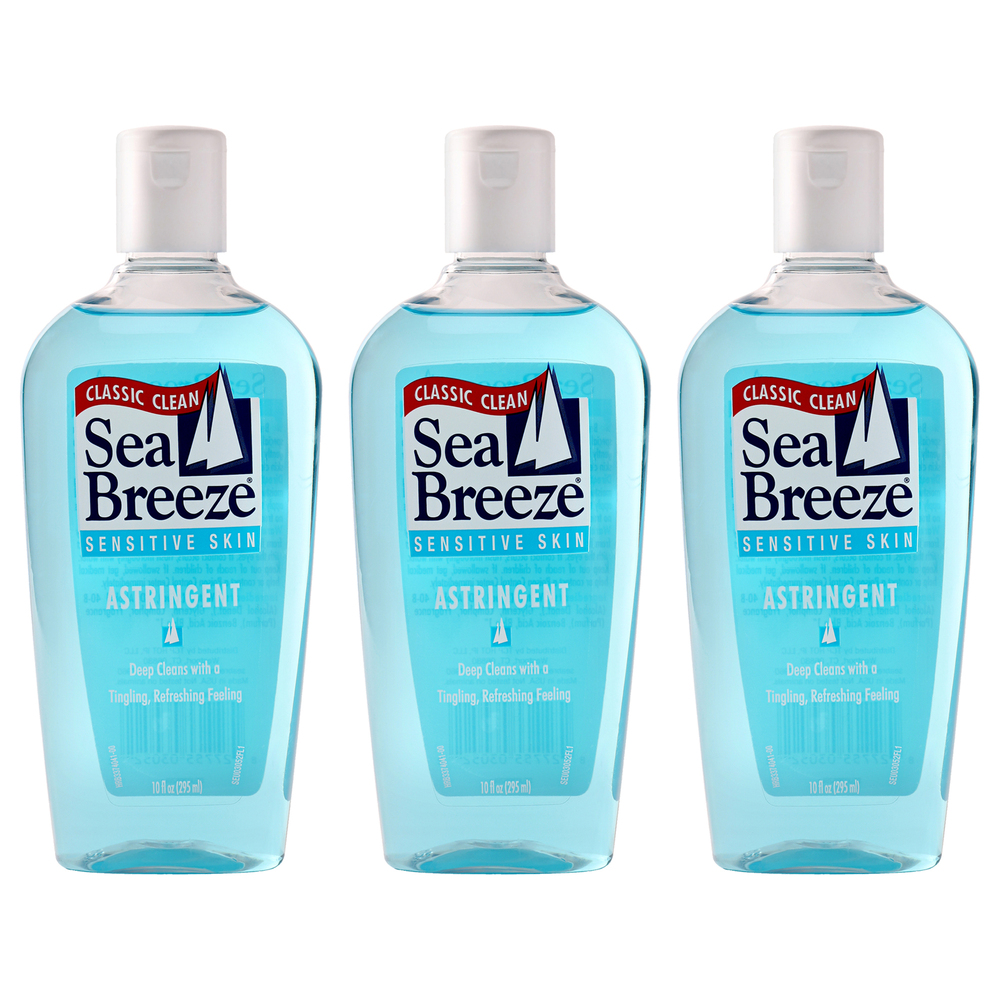 Astringent Sensitive Skin by Sea Breeze for Unisex - 10 oz Cleanser - Pack of 3
